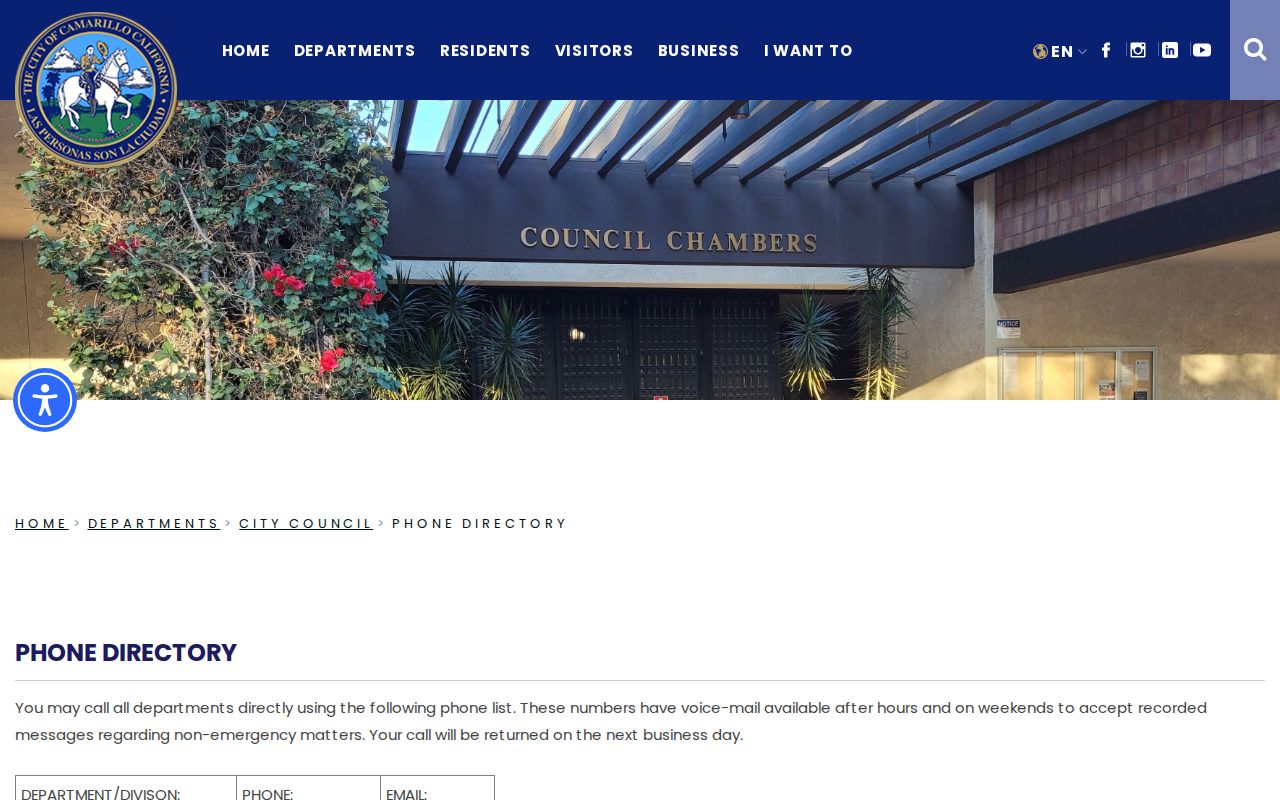 Camarillo people search city phone directory